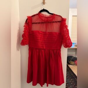 Self-Portrait Red Formal Chiffon MiniDress